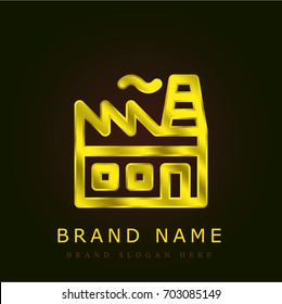 Factory golden metallic logo