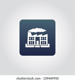 Factory / heavy industry icon, vector illustration