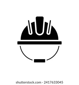 Factory Helmet Filled Icon Vector Illustration