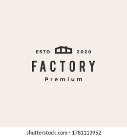 factory hipster vintage logo vector icon illustration