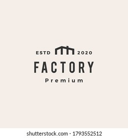 factory hipster vintage logo vector icon illustration