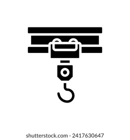 Factory Hook Filled Icon Vector Illustration