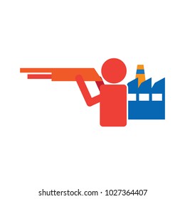 Factory Hunt Logo Icon Design