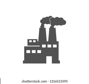 Factory Icon. Factory Building Vector Design.  Capitalism Icon. 