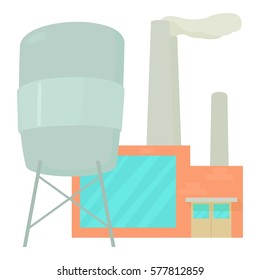 Factory icon. Cartoon illustration of factory vector icon for web