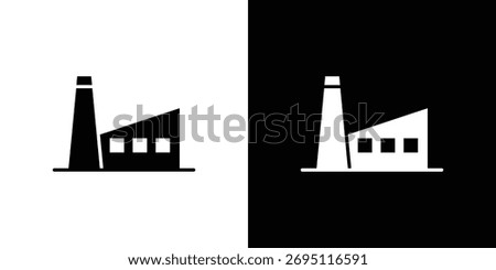 Factory icon concept. silhouette icon.