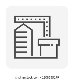 Factory icon design, 64x64 perfect pixel and editable stroke.