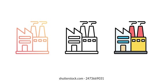 Factory icon design with white background stock illustration