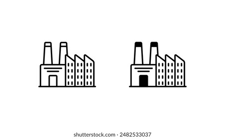 Factory icon design with white background stock illustration
