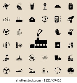 factory icon. Detailed set of Ecology icons. Premium quality graphic design sign. One of the collection icons for websites, web design, mobile app on colored background