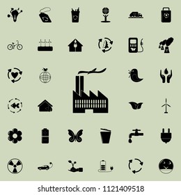 factory icon. Detailed set of Ecology icons. Premium quality graphic design sign. One of the collection icons for websites, web design, mobile app on colored background