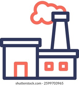 Factory Icon Element For Design And Vector