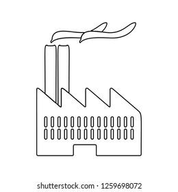 factory icon. Element of Ecology for mobile concept and web apps icon. Thin line icon for website design and development, app development