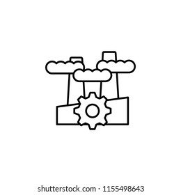 factory icon. Element of production icon for mobile concept and web apps. Thin line factory icon can be used for web and mobile on white background