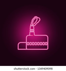 factory icon. Elements of Ecology in neon style icons. Simple icon for websites, web design, mobile app, info graphics