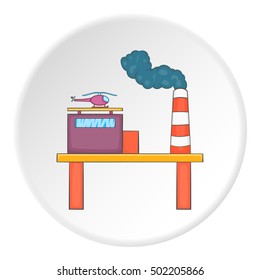 Factory icon. Flat illustration of factory vector icon for web