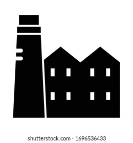 Factory icon glyph vector design