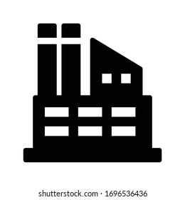 Factory icon glyph vector design