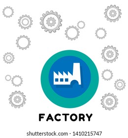 factory icon. factory - graphic design concept. 
