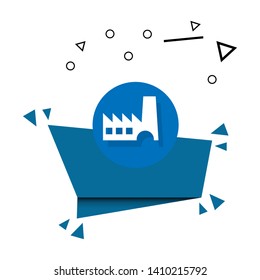 factory icon. factory - graphic design concept. 