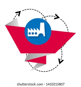 factory icon. factory - graphic design concept. 