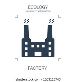factory icon. high quality filled factory icon on white background. from ecology collection flat trendy vector factory symbol. use for web and mobile