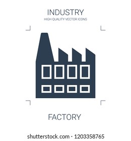 factory icon. high quality filled factory icon on white background. from industry collection flat trendy vector factory symbol. use for web and mobile
