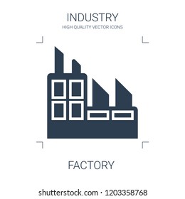 factory icon. high quality filled factory icon on white background. from industry collection flat trendy vector factory symbol. use for web and mobile