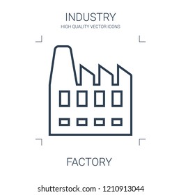 factory icon. high quality line factory icon on white background. from industry collection flat trendy vector factory symbol. use for web and mobile