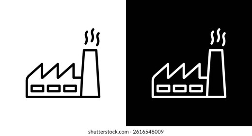 Factory icon icons and symbol set. trendy illustration