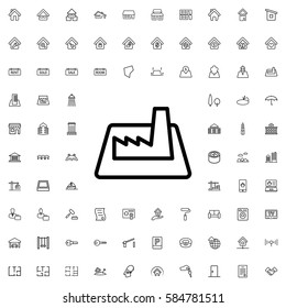 factory icon illustration isolated vector sign symbol. Real Estate icons set.