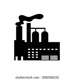 factory icon illustration, manufacturing company.