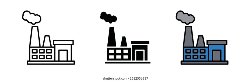 Factory icon illustration vector design, isolated on white background