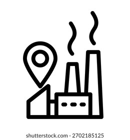Factory icon illustration vector design template