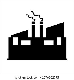 Factory Icon, Industries Icon Vector Art Illustration