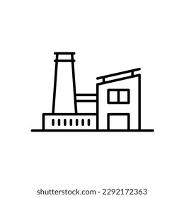 Factory icon industry, building, engineer, nuclear power plant for app web logo banner poster icon - Vector