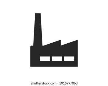 Factory Icon. Industry And Manufacturing Symbol. Isolated Vector Image In Flat Style