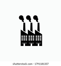 Fabriksymbol. Branchenkennzeichen - Vektorgrafik.
