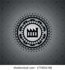 Fabriksymbol in dunklem Emblem. 