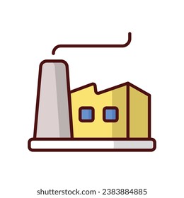 Icono de fábrica aislar ilustración de material vectorial de fondo blanco