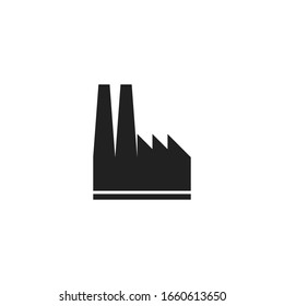 Factory icon isolated flat vector illustration. Web icon plant