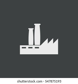 Factory icon isolated on black background