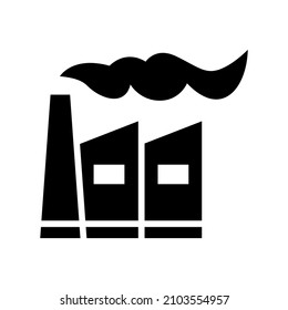 Factory icon isolated on white background