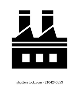 Factory icon isolated on white background