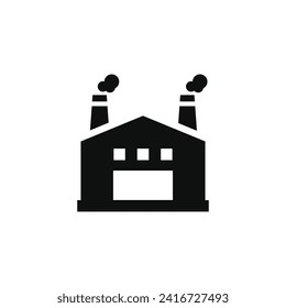 Factory icon isolated on white background