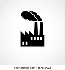 Factory Icon Isolated on White Background