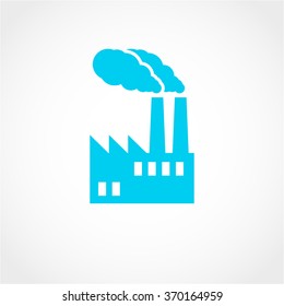 Factory Icon Isolated on White Background