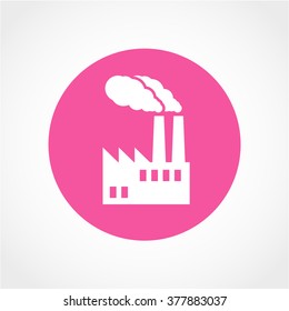 Factory Icon Isolated on White Background