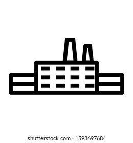 factory icon isolated sign symbol vector illustration - high quality black style vector icons
