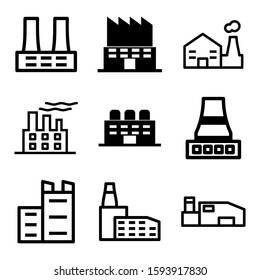 factory icon isolated sign symbol vector illustration - Collection of high quality black style vector icons
